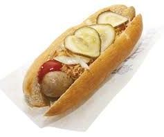 Hotdog m. tyk pølse 38,00 kr.